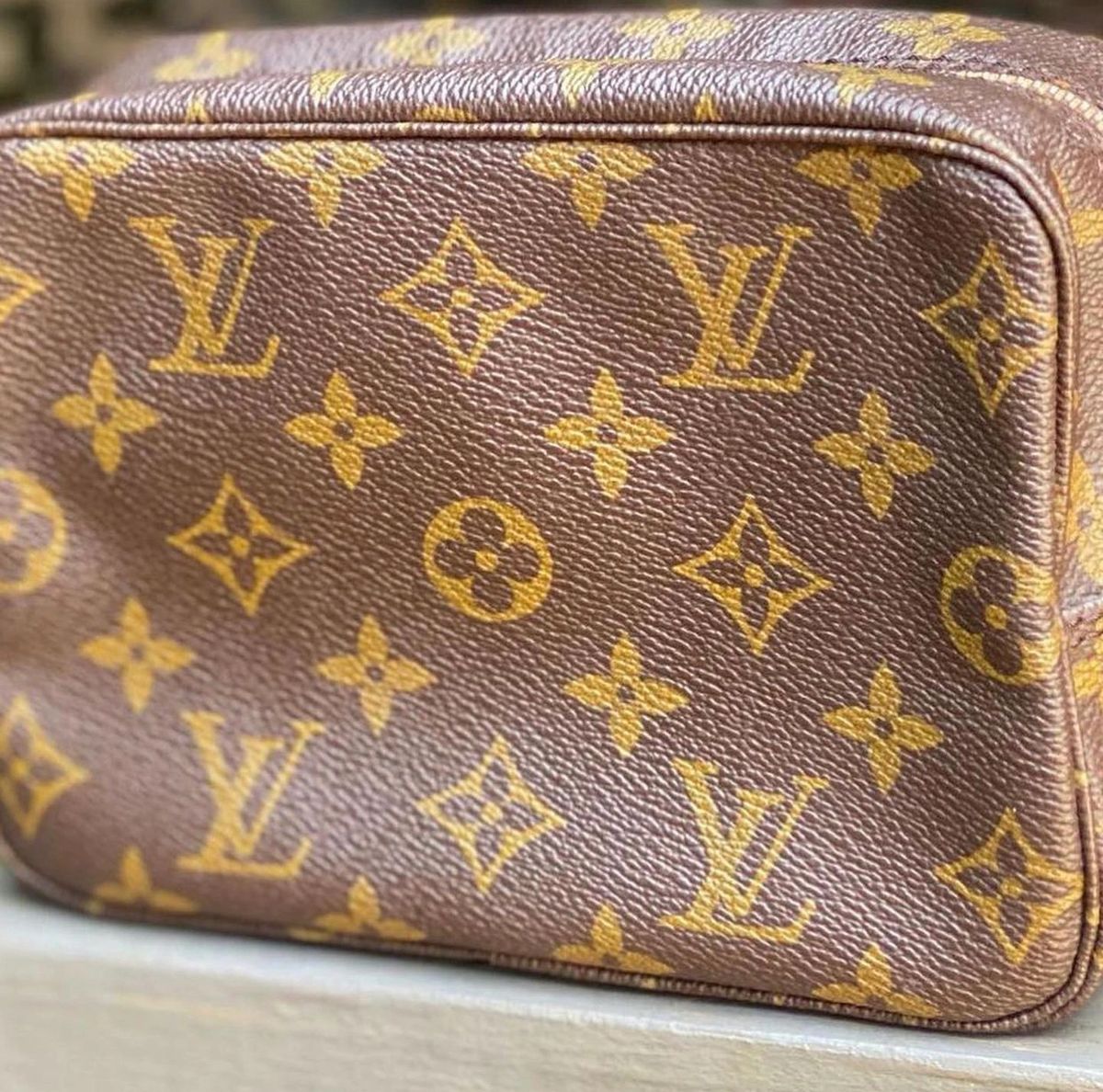 Pre-owned LOUIS VUITTON Monogram Cosmetic bag M47522 Brown