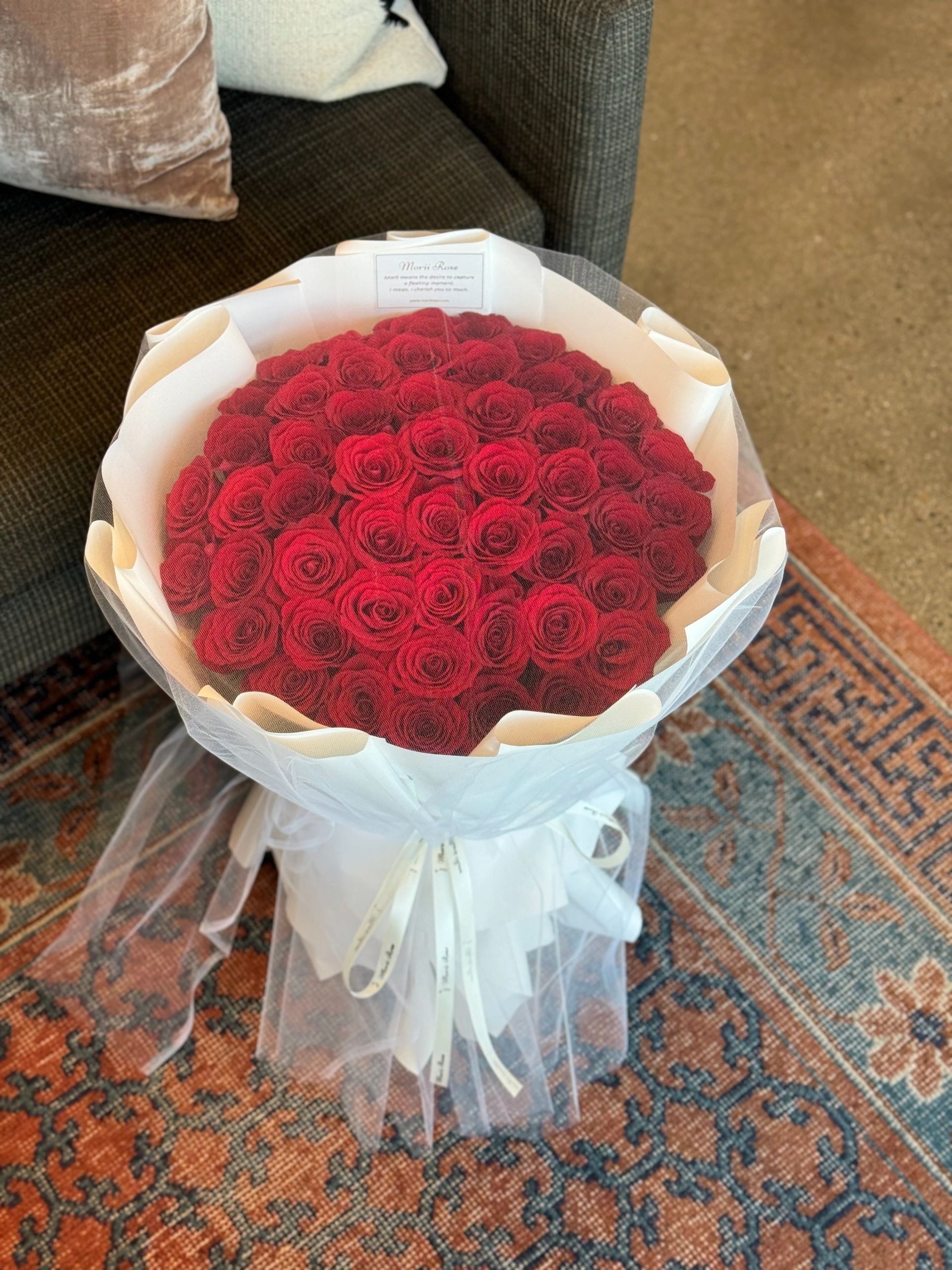50 Red Rose-White