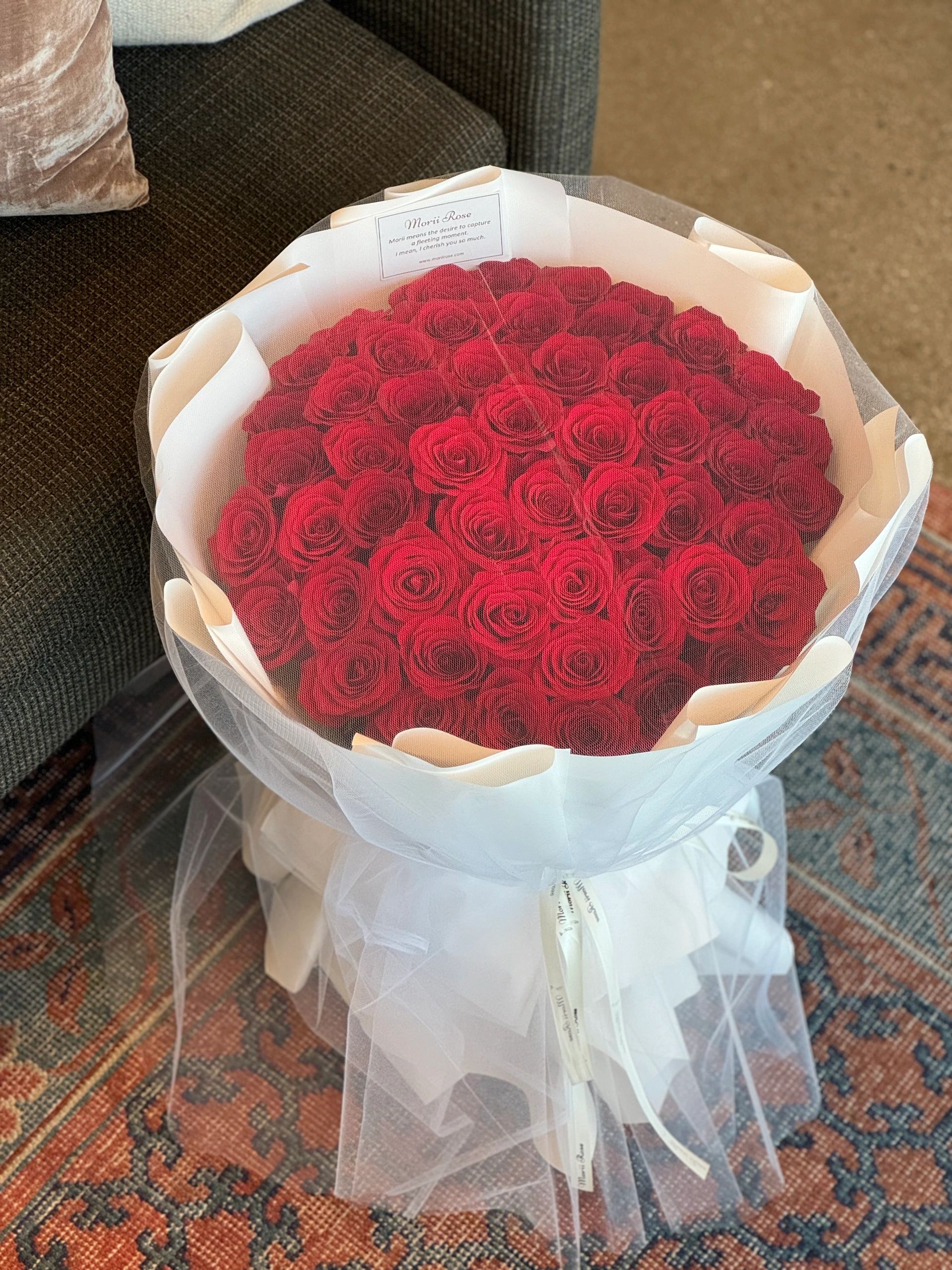 50 Red Rose-White