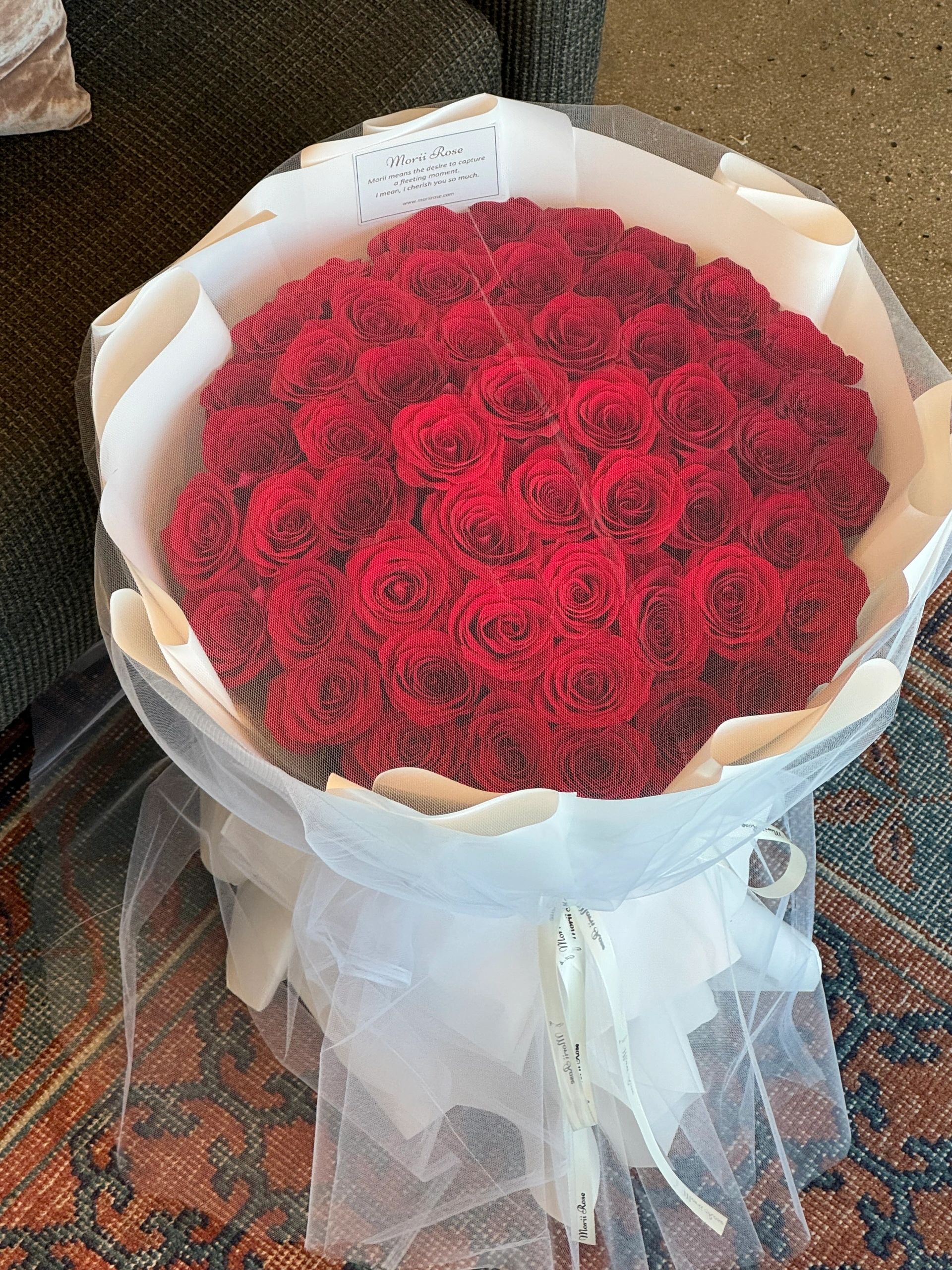 50 Red Rose-White