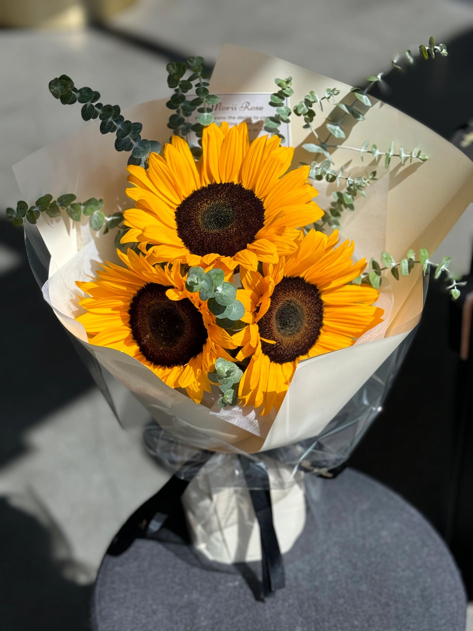 3 Sunflower&Eucalyptus Bouquet