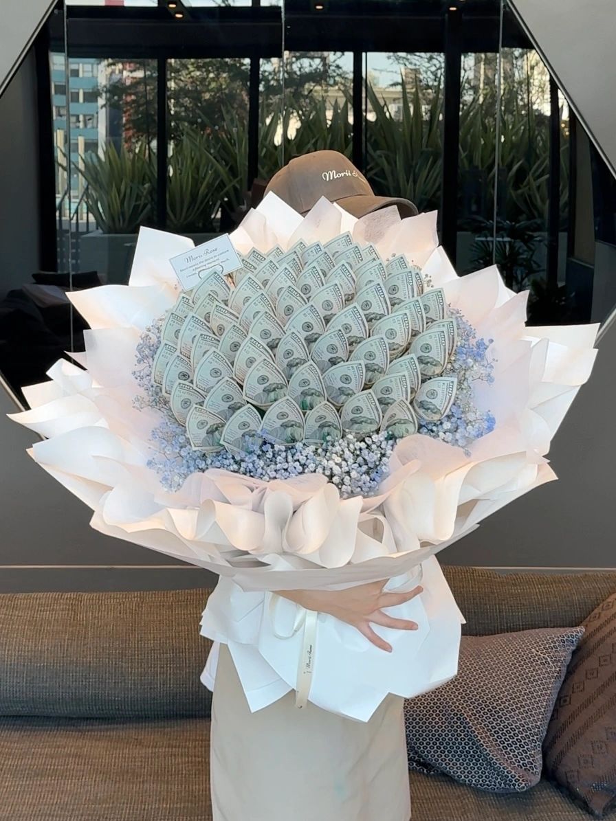 66 Hundred Dollar Bill Bouquet