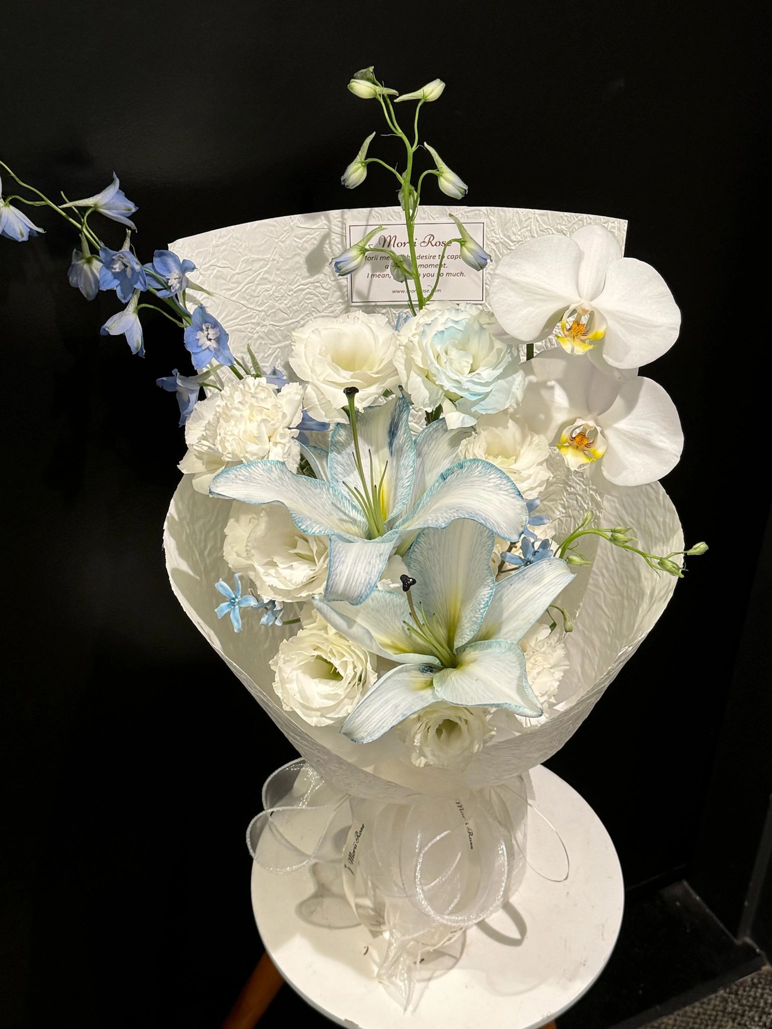 Ice Blue Lily Bouquet