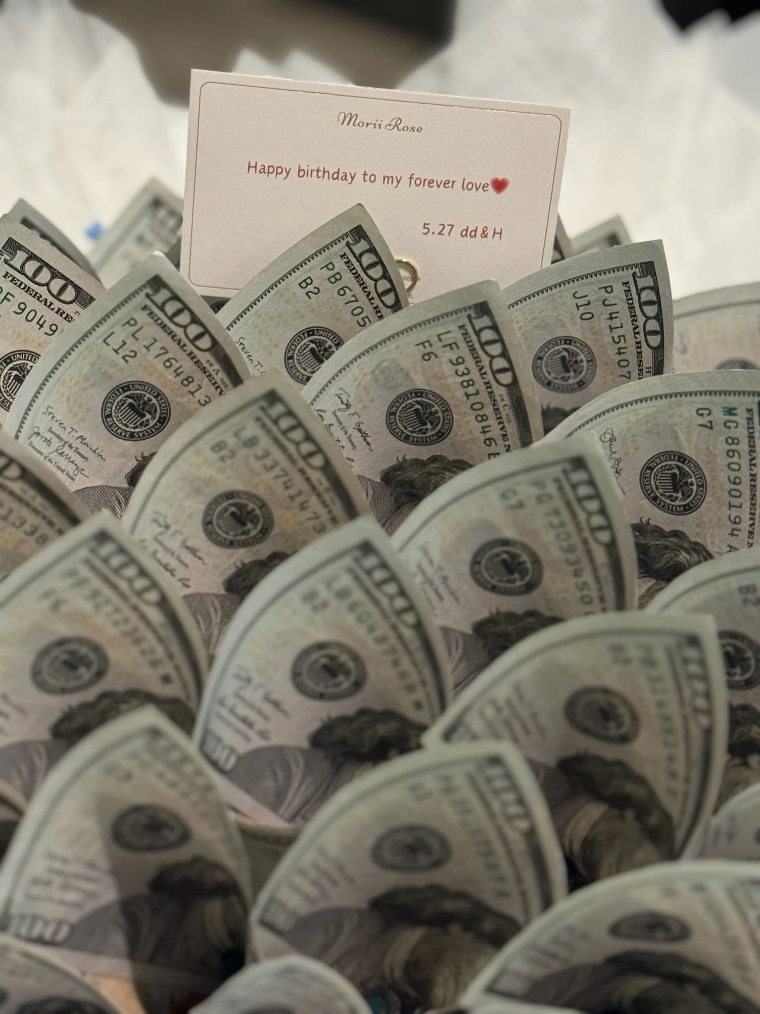 37 Hundred Dollar Bill Bouquet