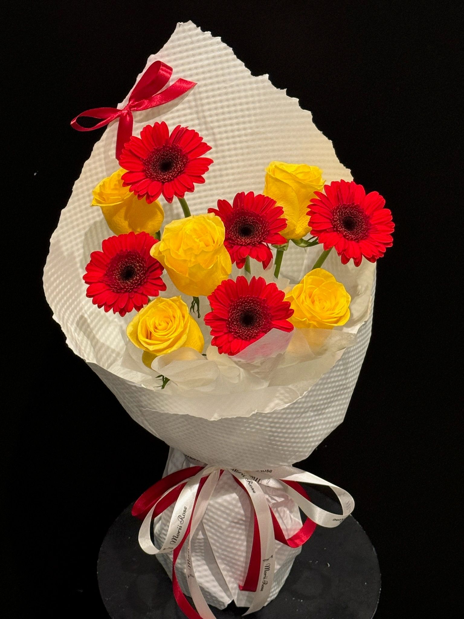 Yellow Rose &Red Gerbera Daisy