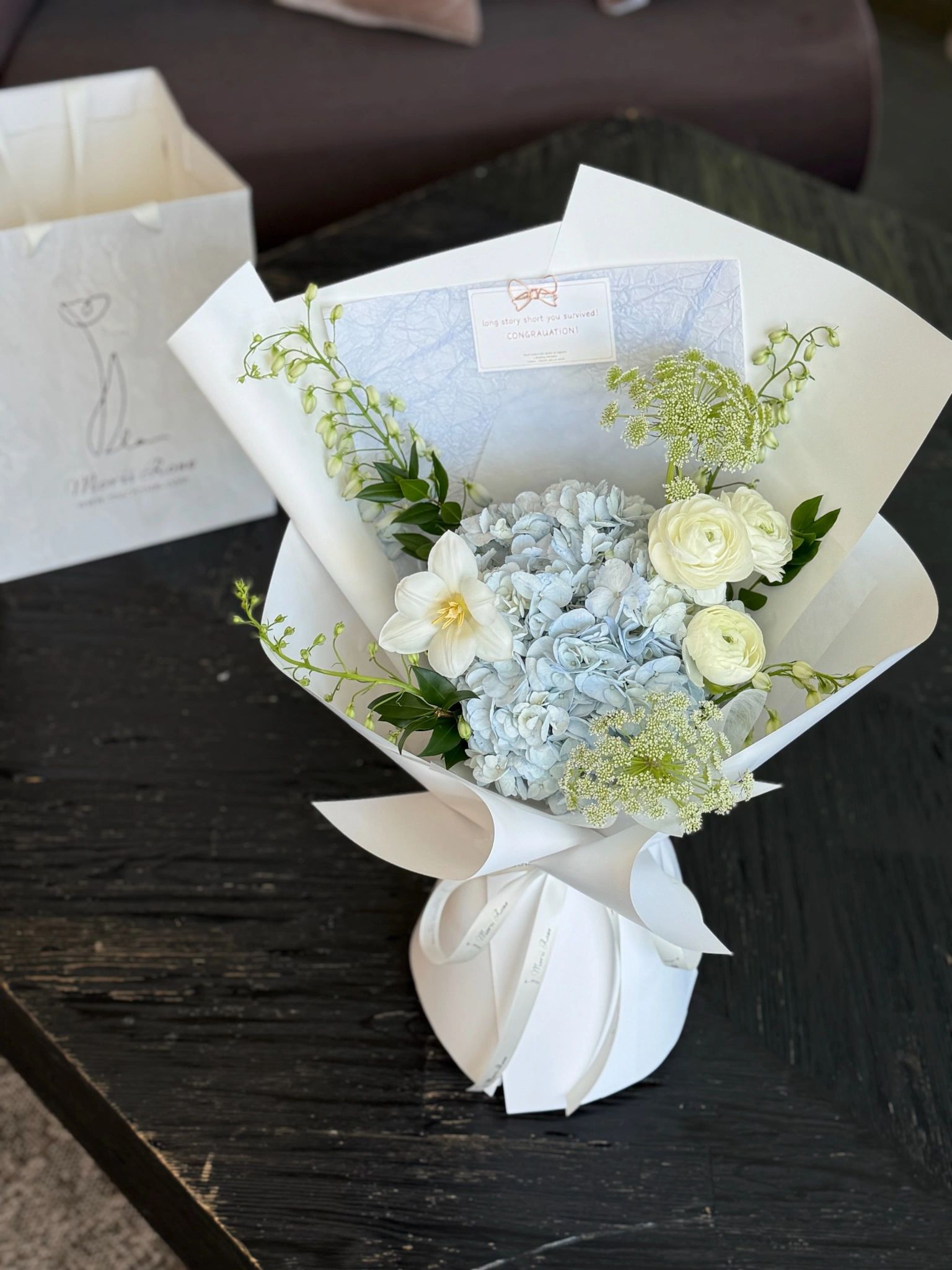 Hydrangea and Peony Bouquet