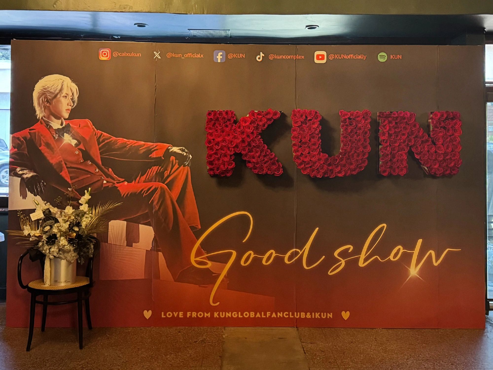 Cai Xukun Birthday Event Floral Setup
