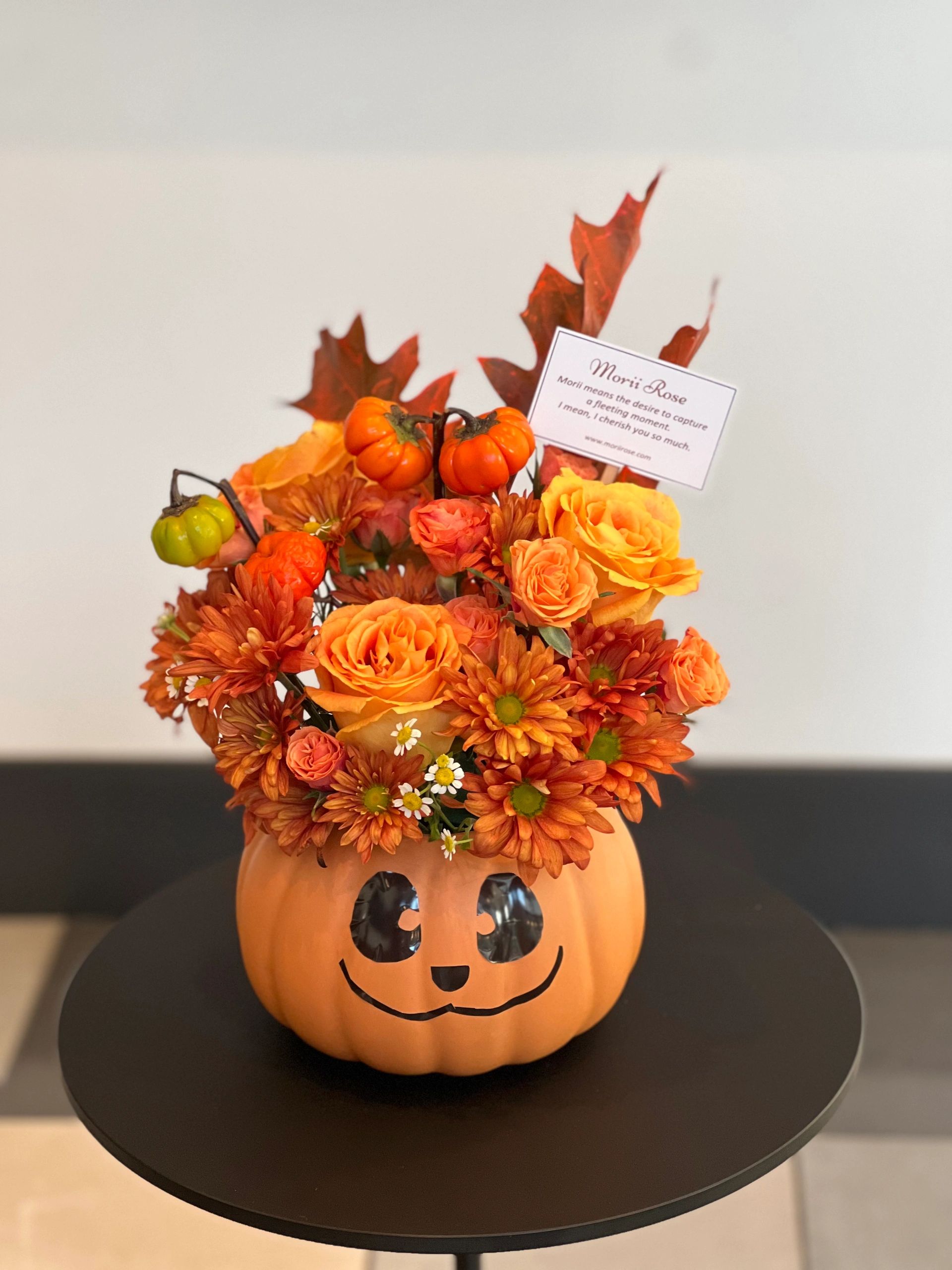 Halloween flower pumpkin bucket