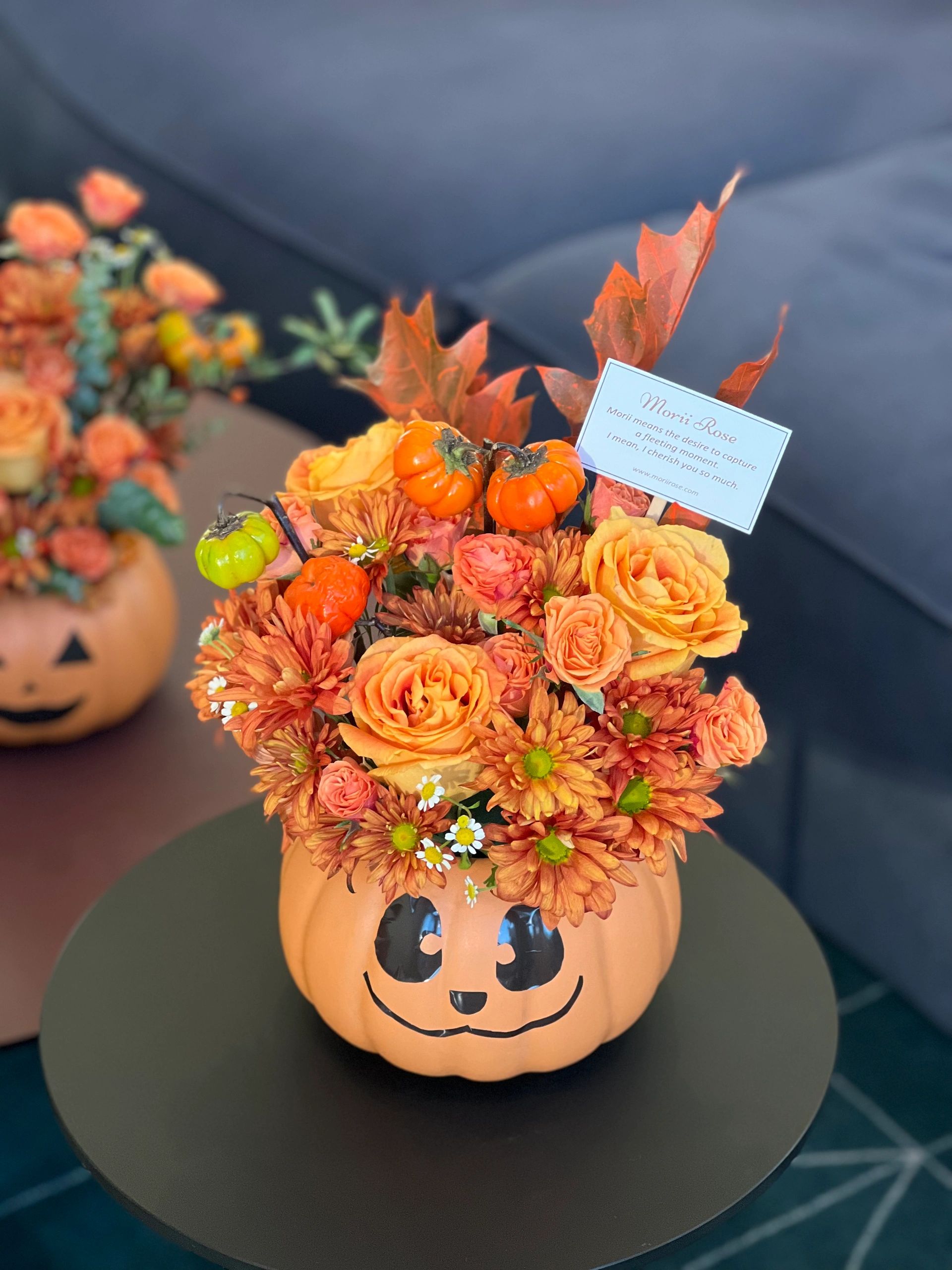 Halloween flower pumpkin bucket