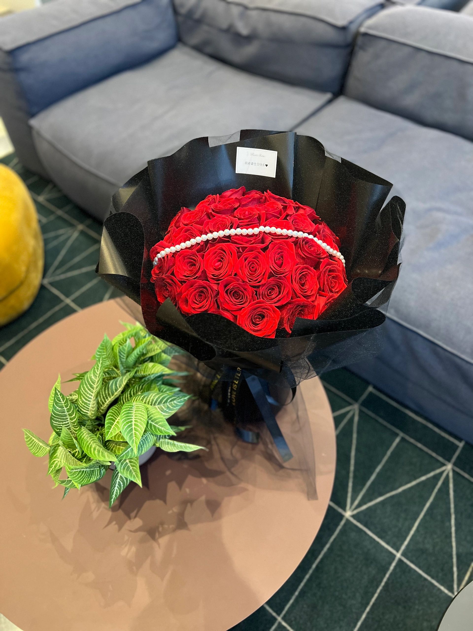 36 Red Rose-blk