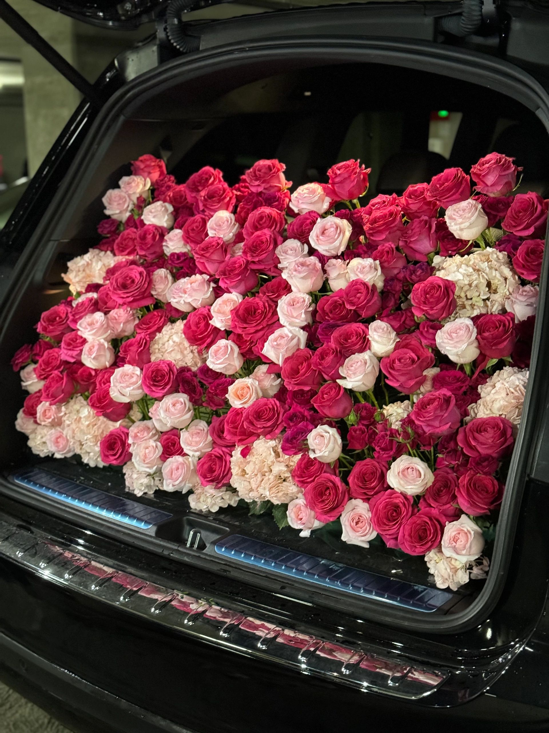 Car Trunk Floyd and Pink Themed Flower