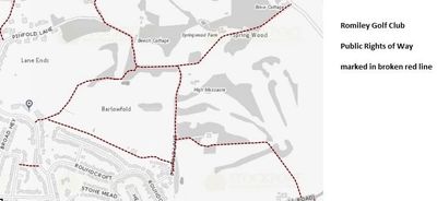 Romiley Golf Club - Public Footpaths