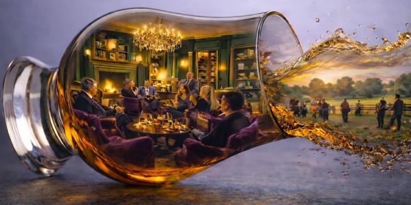 Horses and Bourbon image for the Kentucky Bourbon Trail. Buffalo Trace Distillery and Makers Mark.