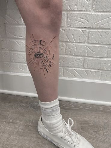 Single needle tattoo fine line tattoo by Jason Nicholson Tattoos in west chester 