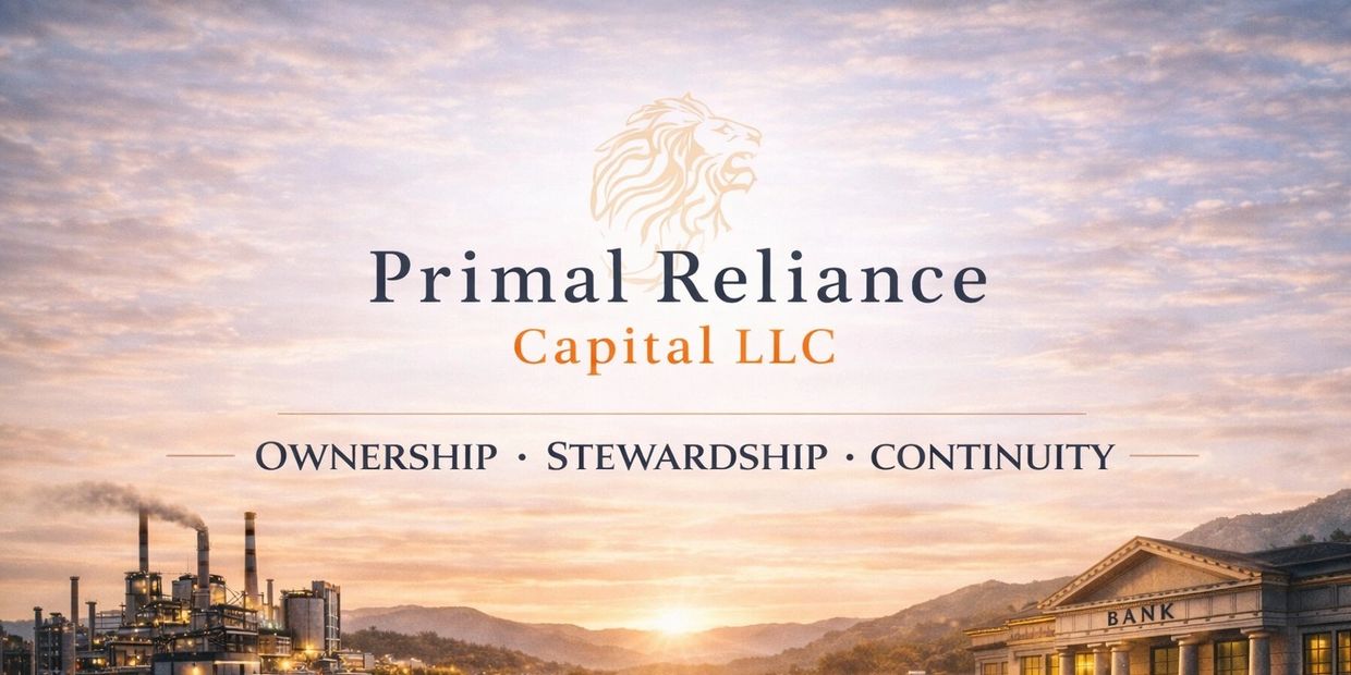 Primal Reliance Capital, LLC holding company brand graphic focused on long-term ownership.