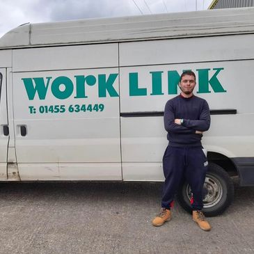 One of our vans with a volunteer