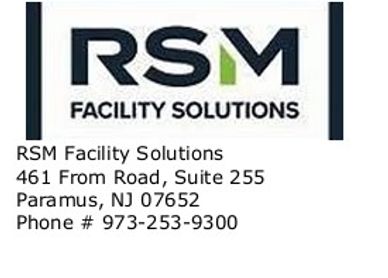 RSM Facility Solutions logo and contact information.