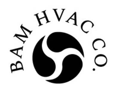 Logo of BAM HVAC Co. with stylized design.