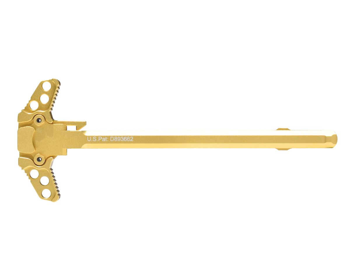 Presma® Patented Ambidextrous AR15 and AR9 Charging Handle, Gold Anodized