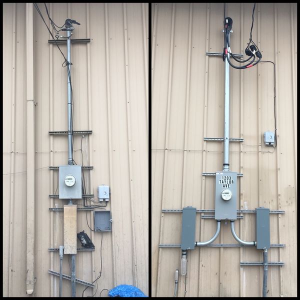 Before and after electrical panel upgrade 