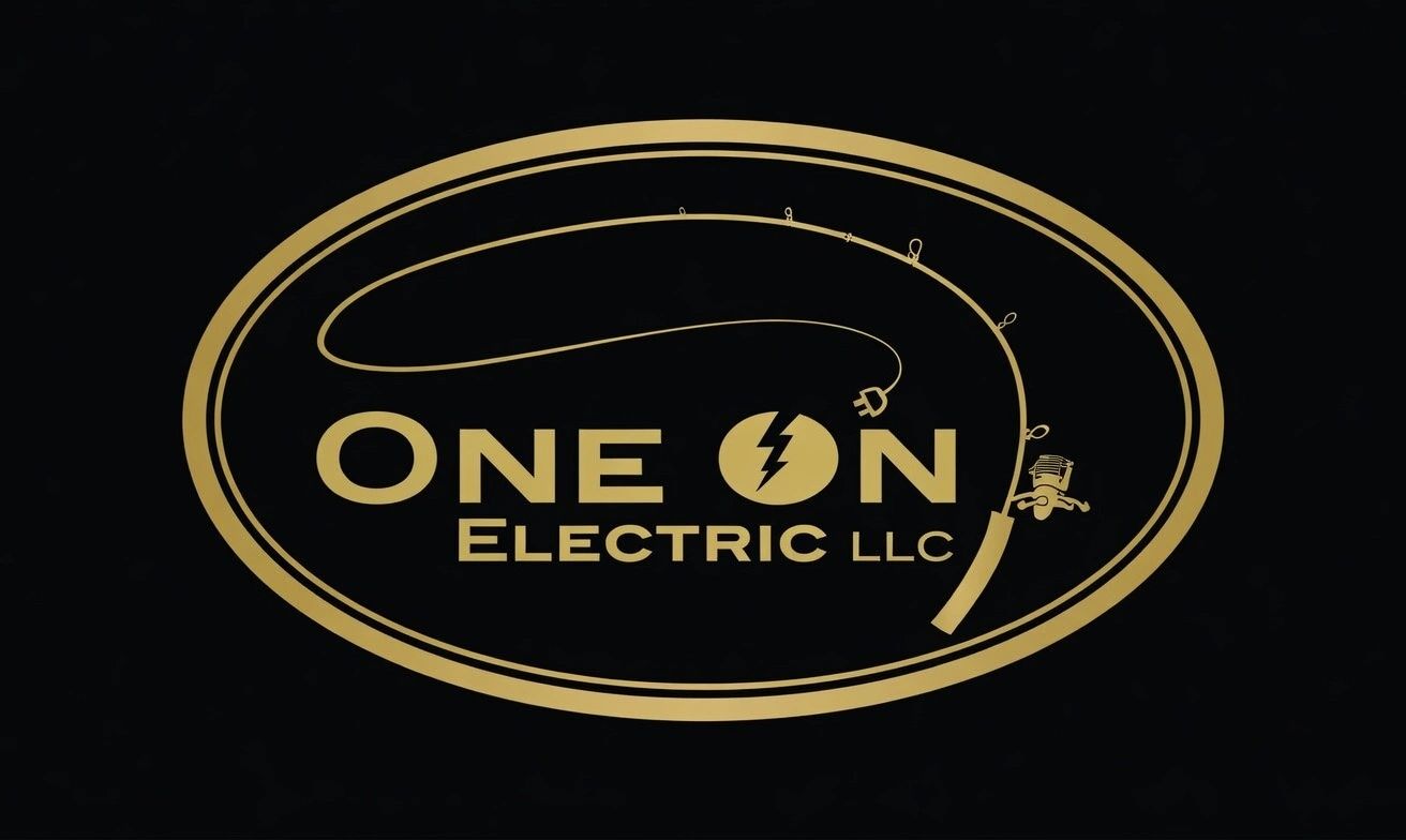 Logo of One On Electric LLC with electric cord and plug design.