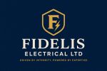 Fidelis Electrical Ltd logo with gold and white text on a dark background.