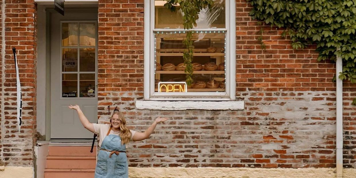 sourdough bakery brick building with green ivy west alexandria oh