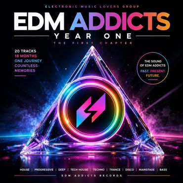 EDM Addicts 1 year Compilation Civer Art