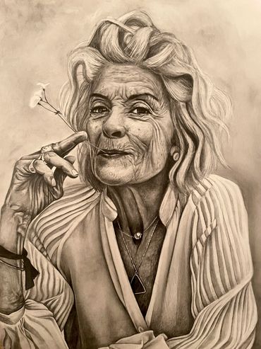 Wise Woman, Pencil on Paper, 24"x18" 