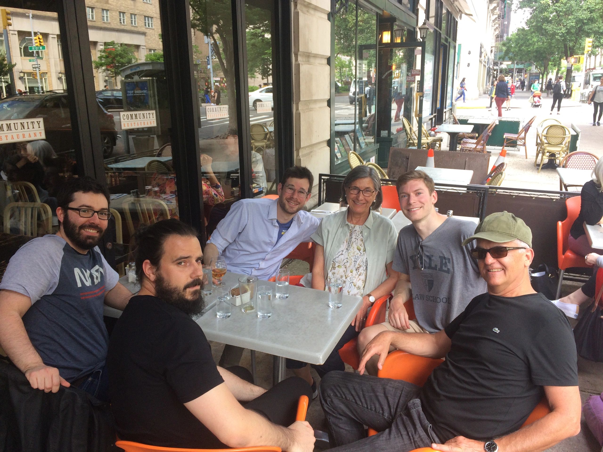 Lunch at Community in the UWS with my final crew at Columbia before I retired in September 2020.  