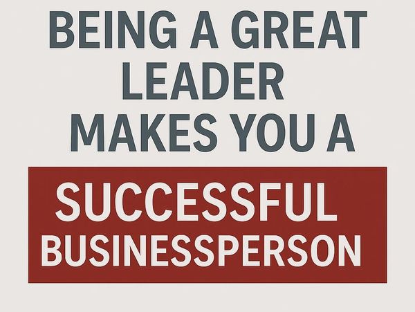 A quote on leadership and business success with highlighted words.business coaching

