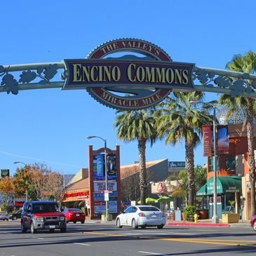 Picture of the Encino Commons sign