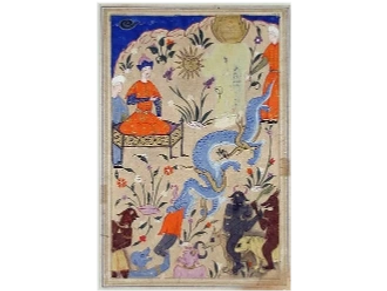 1540- Pharaoh watches a serpent devour a person in the presence of the Moses,  Qisas al-Anbiya