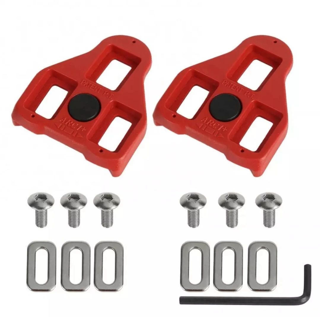 PELOTON LOOK DELTA COMPATIBLE CLEATS - 9 DEGREES RED ARC1