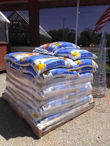 Sacks of Chicken Manure