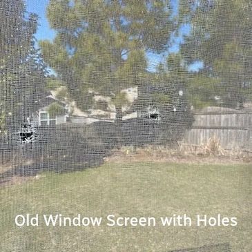 Old window screen to be repaired near Lexington SC