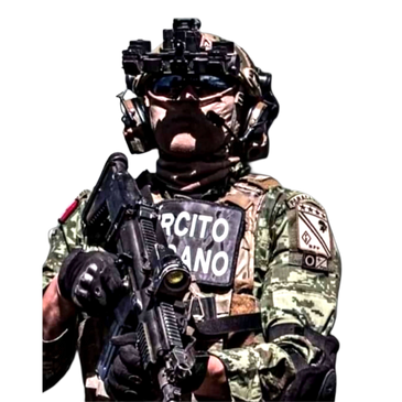 Operador de la Fuerza Especial de la Brigada de Fusileros Paracaidistas del Ejército Mexicano