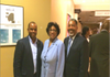 Pilot Kendall Williamson, Permanent Secretary Lorraine Symonette-Armbrister and Minister of Transport Frankie Campbell.