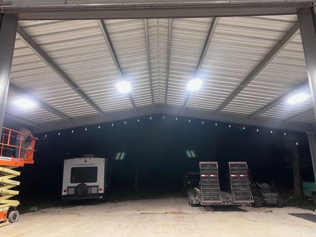 25ft Gable extension with High Bay Lighting