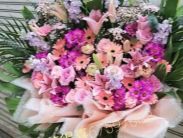  韓式花籃，開張花籃
