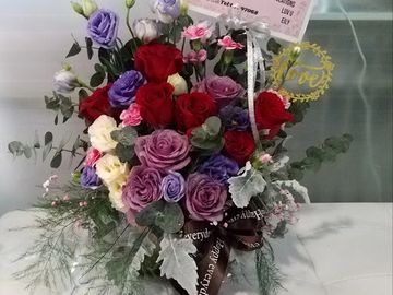 開張鮮花盆景，開張盆景，鮮花盆景，盆景
