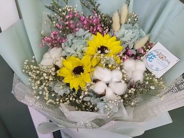 香皂花束，繡球乾花