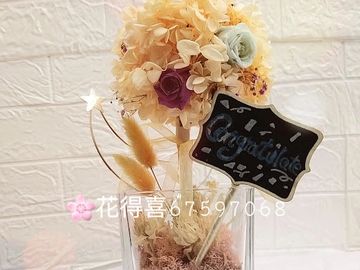 幸福樹，保鮮花，繡球