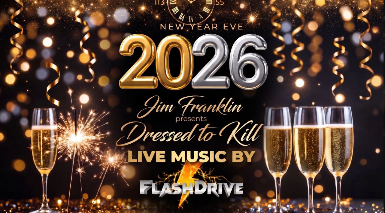 New Year's Eve party 2026 with live music by FlashDrive.