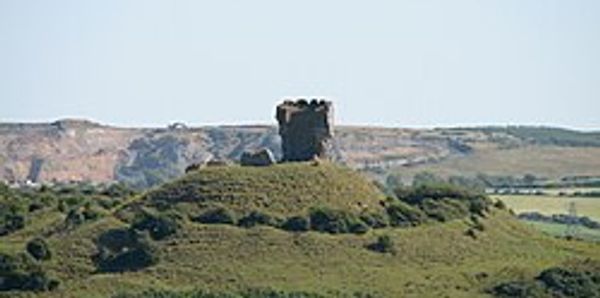 Old Shanid Castle is a 13th-century Norman stronghold near Shanagolden, Co. Limerick, featuring a unique, polygonal stone keep (tower) perched atop a massive, high-elevation earthen motte. It served as a primary seat for the Fitzgeralds, Earls of Desmond, and is surrounded by surviving, thick curtain walls, bailey defenses, and defensive ditches