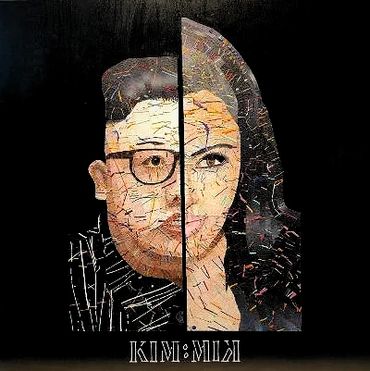 KIM & KIM Mashup
Oil Painted Masking Tape  22" x 22" 2021