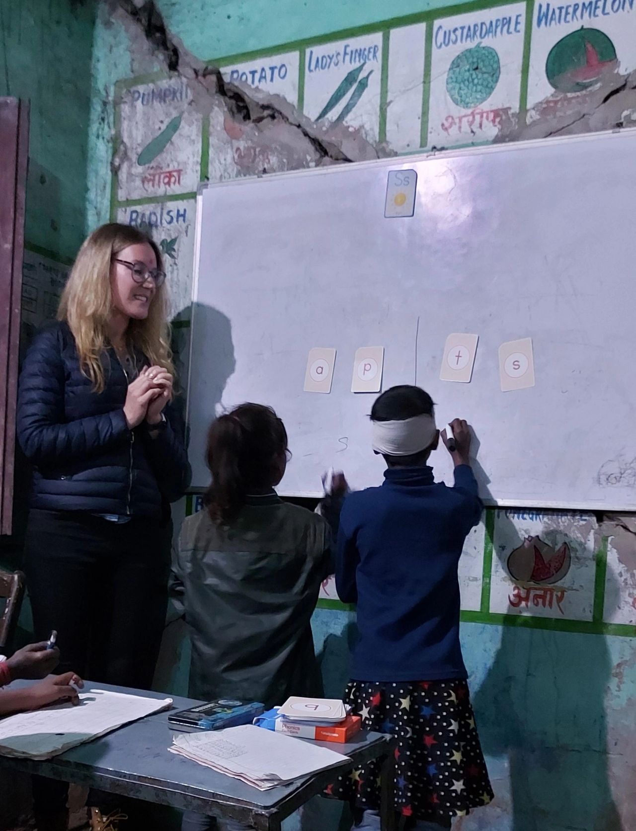 Inside a leper colony Community Learning Centre in Nepal.
