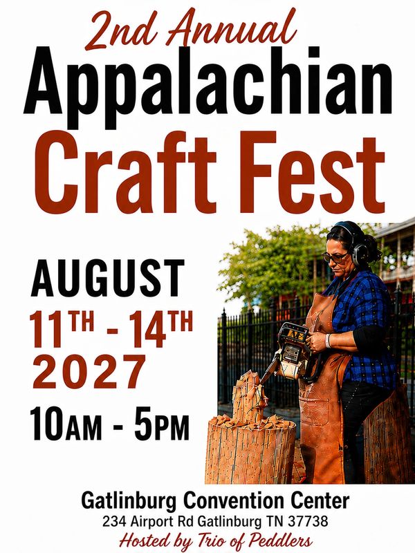 Poster for the 2nd Annual Appalachian Craft Fest in August 2027.