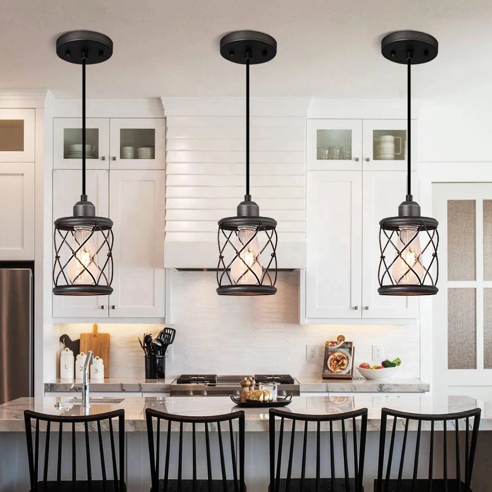 Vintage Farmhouse Style Pendant Lights (Set of 2)