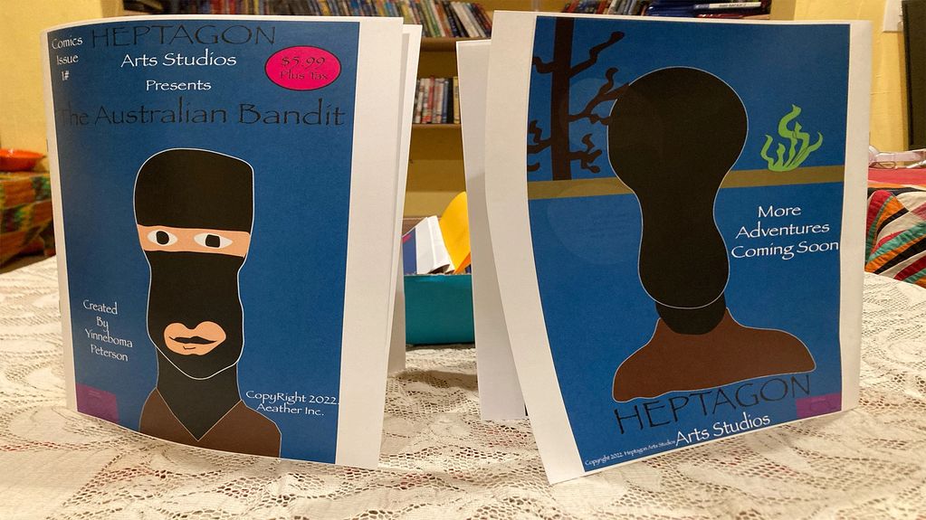 The Australian Bandit Comic Book Series Issue One. Created By Yinneboma Peterson. 